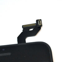 For Apple iPhone 6S Plus Black Front view with close up of OEM FPC connectors 